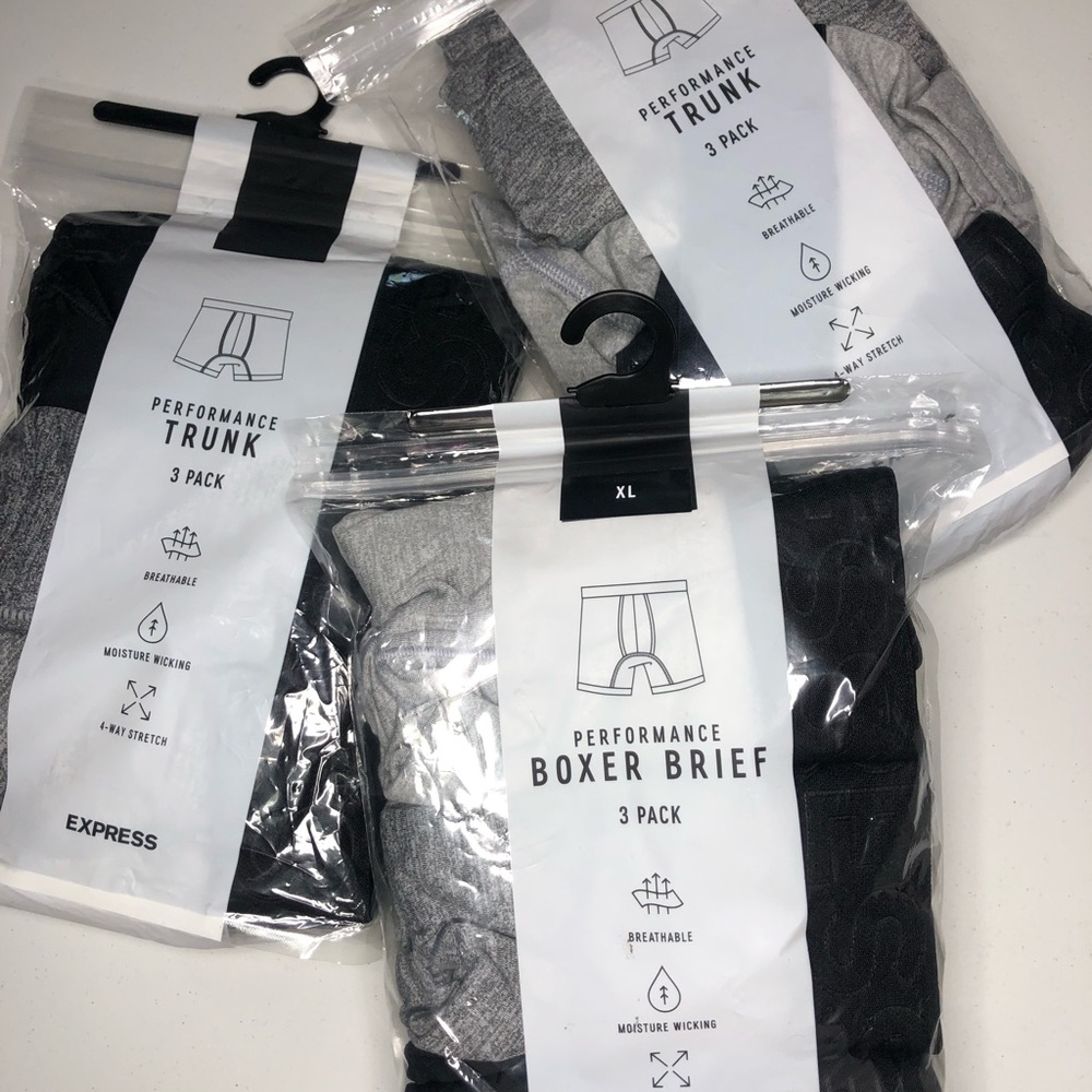 Express NWT Men’s Performance Trunk 3 pack Breathable. Size X-Large 38-42